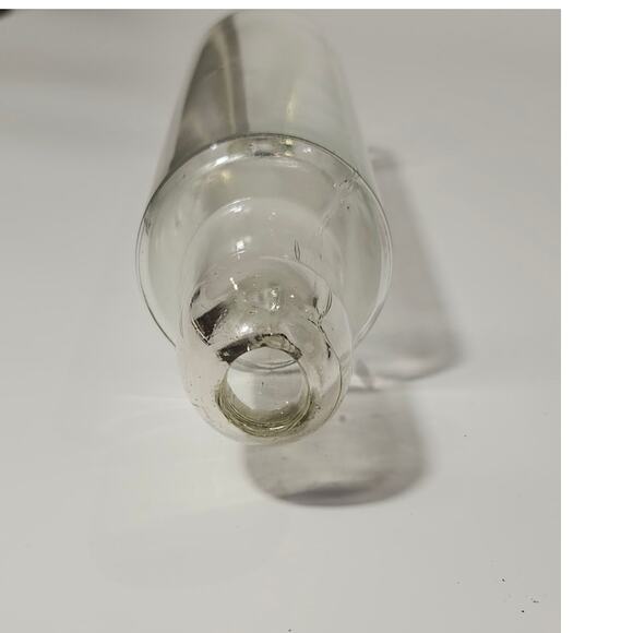 Vintage Clear Handblown Glass Rolling Pin Needs Cork Stopper Kitchen Decor - Picture 2 of 4